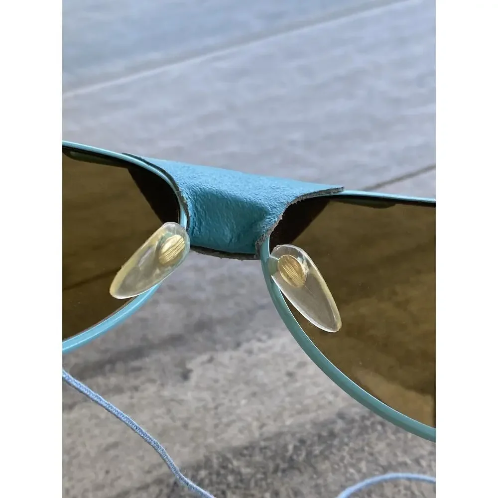 Vintage Sunglasses Light Blue Pilot Aviator Style 1980s